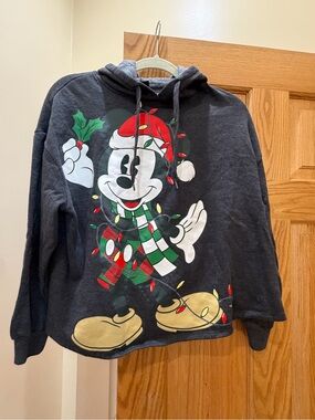 Disney Black Holiday Mickey Mouse Graphic Hoodie